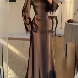 Satin Elegant Maxi Dress