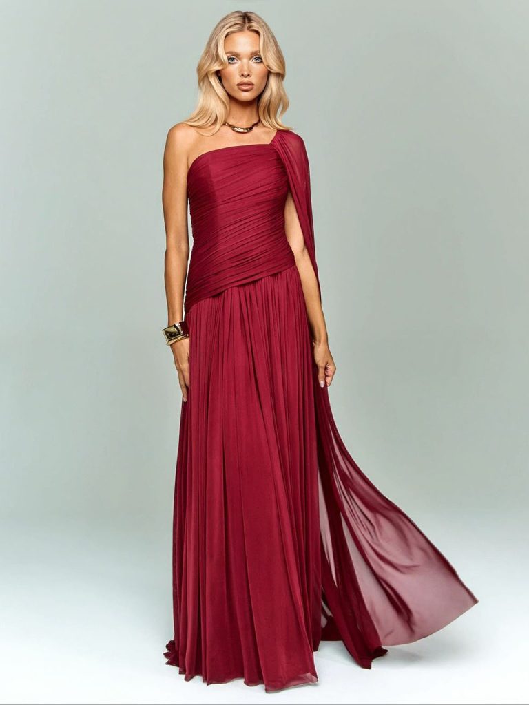 Ruched Elegant Maxi Dress