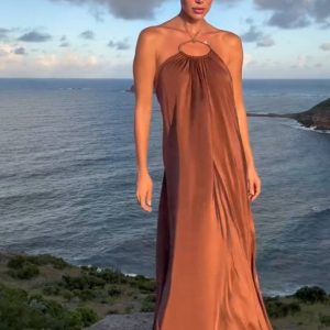 Halter Backless Maxi Dress